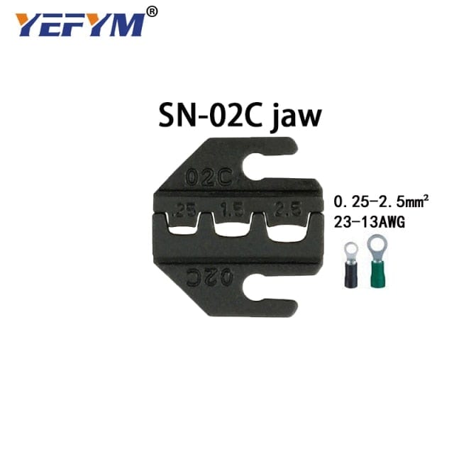 Crimping jaws SN-48B / 48BS / 02C / 2549 / 03H / 2546B / 2WF2C / 06WF / 16WF / 06, used for crimping connectors