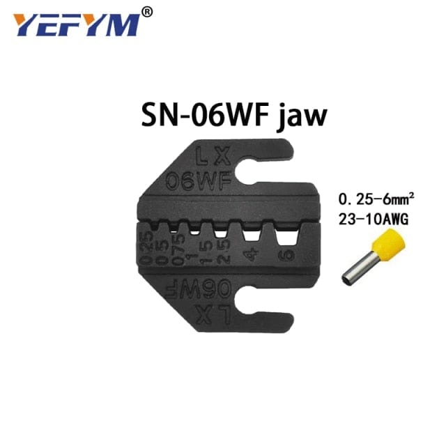 Crimping jaws SN-48B / 48BS / 02C / 2549 / 03H / 2546B / 2WF2C / 06WF / 16WF / 06, used for crimping connectors