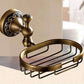 KEMAIDI Bathroom Accessories Antique Brass Towel Ring, Paper Holder, Toilet Brush, Bath Shelf, Soap Dish, Makeup Mirror