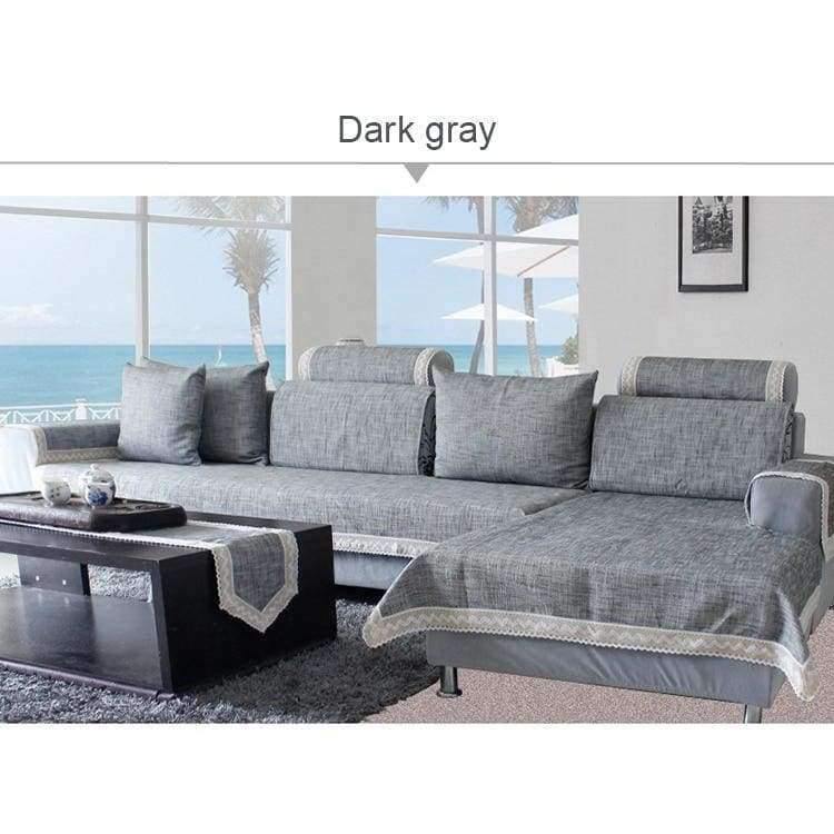 Grau Sofa Bezug Sofa Kissen Baumwolle Leinen Stoff Mode Vier Jahreszeiten Verfügbar Zuhause Hochzeit Dekor Sofa Handtuch