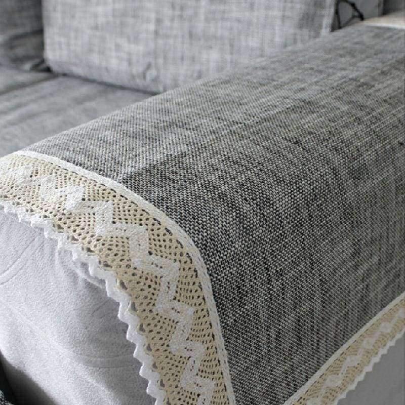 Grau Sofa Bezug Sofa Kissen Baumwolle Leinen Stoff Mode Vier Jahreszeiten Verfügbar Zuhause Hochzeit Dekor Sofa Handtuch