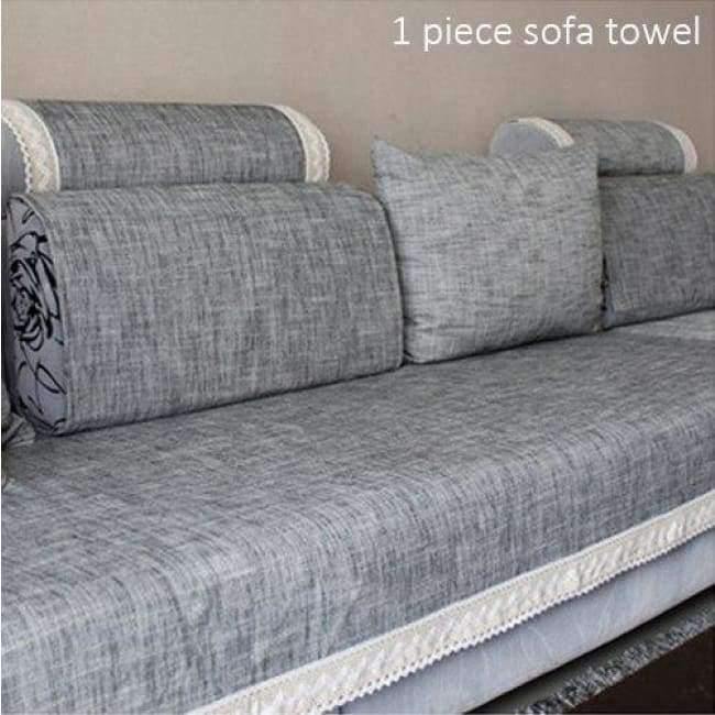 Grau Sofa Bezug Sofa Kissen Baumwolle Leinen Stoff Mode Vier Jahreszeiten Verfügbar Zuhause Hochzeit Dekor Sofa Handtuch