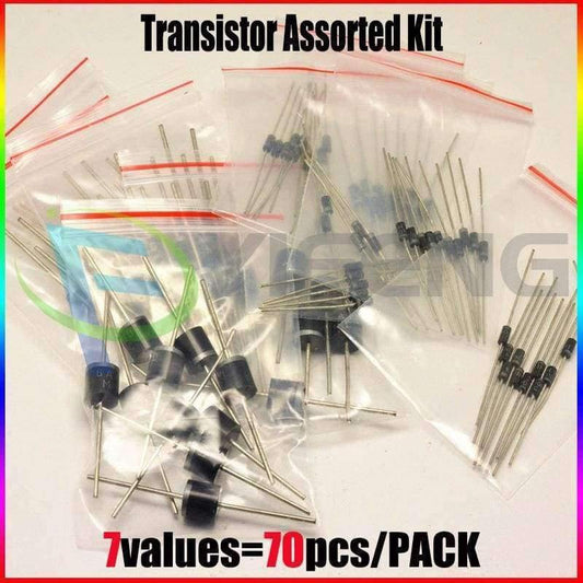 SR160,SR260,SR360,SR540,SR560,SR5100,SR5200,DIP 7Werte=70Stück, Je 10Stück, Elektronik-Komponenten-Paket, Diode Assortiments-Kit