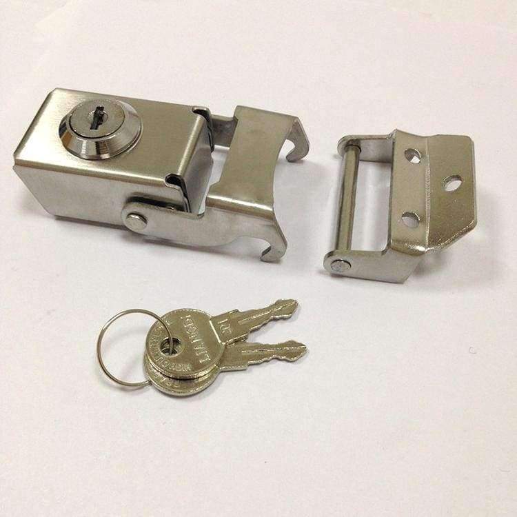 Edelstahl Schloss Seitenbox Werkzeugkoffer Schloss Tasche Teil Hardware Motorrad Aluminiumlegierung Koffer feste Schnalle DIY handgemacht