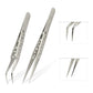 TOP quality stainless steel tweezers rainbow color straight bend ESD multifunction eyelash curlers for nail sewing DIY