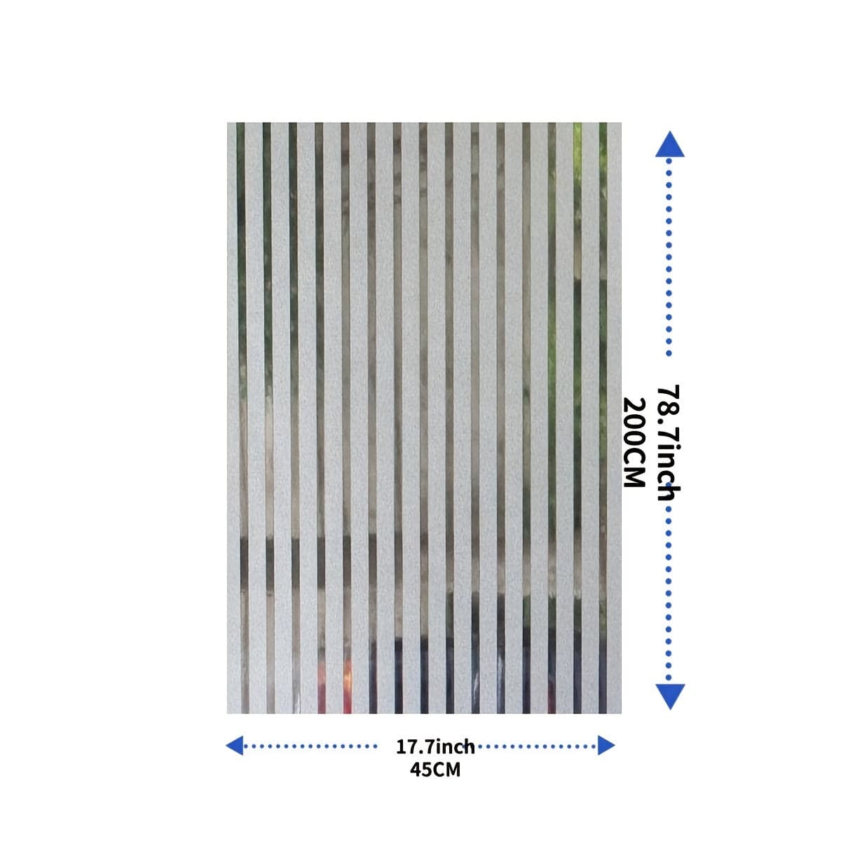 Gestreifte, frosted, elektrostatische Folienfensteraufkleber