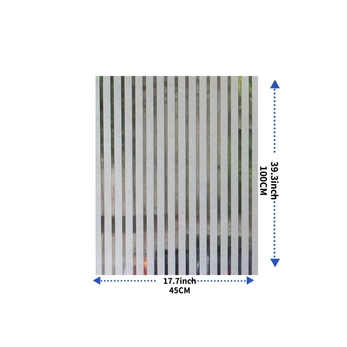 Gestreifte, frosted, elektrostatische Folienfensteraufkleber