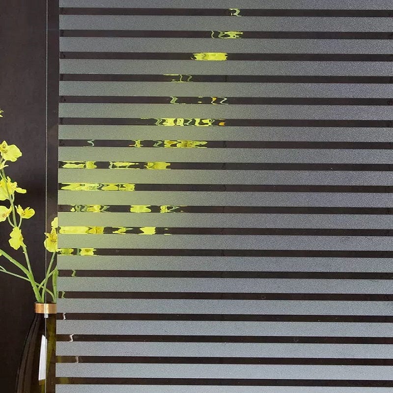 Gestreifte, frosted, elektrostatische Folienfensteraufkleber