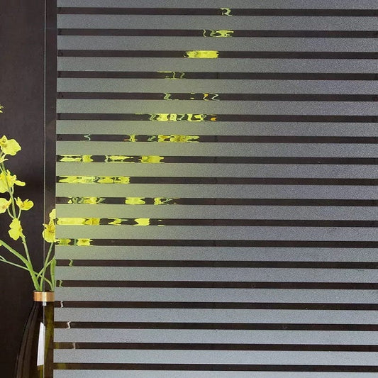 Gestreifte, frosted, elektrostatische Folienfensteraufkleber