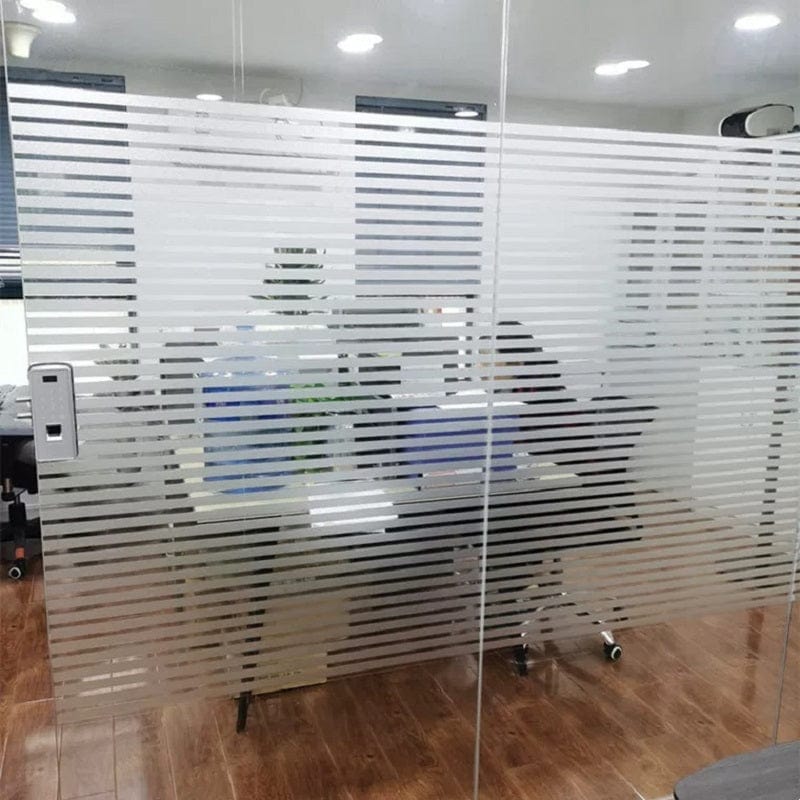 Gestreifte, frosted, elektrostatische Folienfensteraufkleber