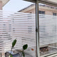 Gestreifte, frosted, elektrostatische Folienfensteraufkleber