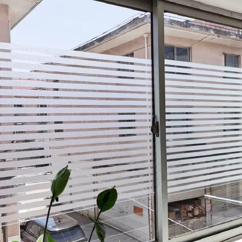 Gestreifte, frosted, elektrostatische Folienfensteraufkleber
