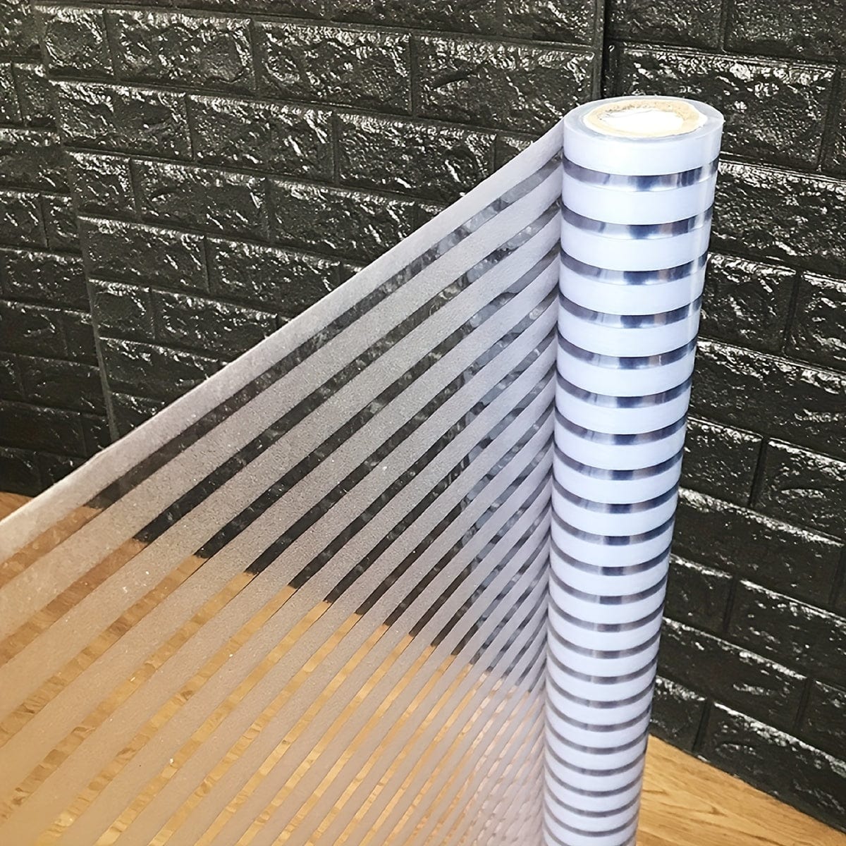 Gestreifte, frosted, elektrostatische Folienfensteraufkleber