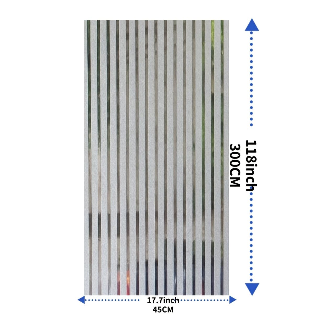 Gestreifte, frosted, elektrostatische Folienfensteraufkleber
