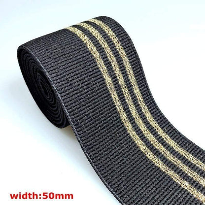40MM/50MM 1 Meter Hot Stamping Nylon Elastic Bands DIY Webbing Clothing Bags Leggings Sewing Accessories