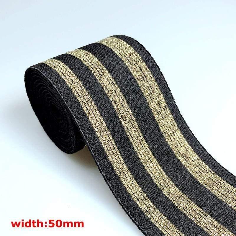 40MM/50MM 1 Meter Hot Stamping Nylon Elastic Bands DIY Webbing Clothing Bags Leggings Sewing Accessories