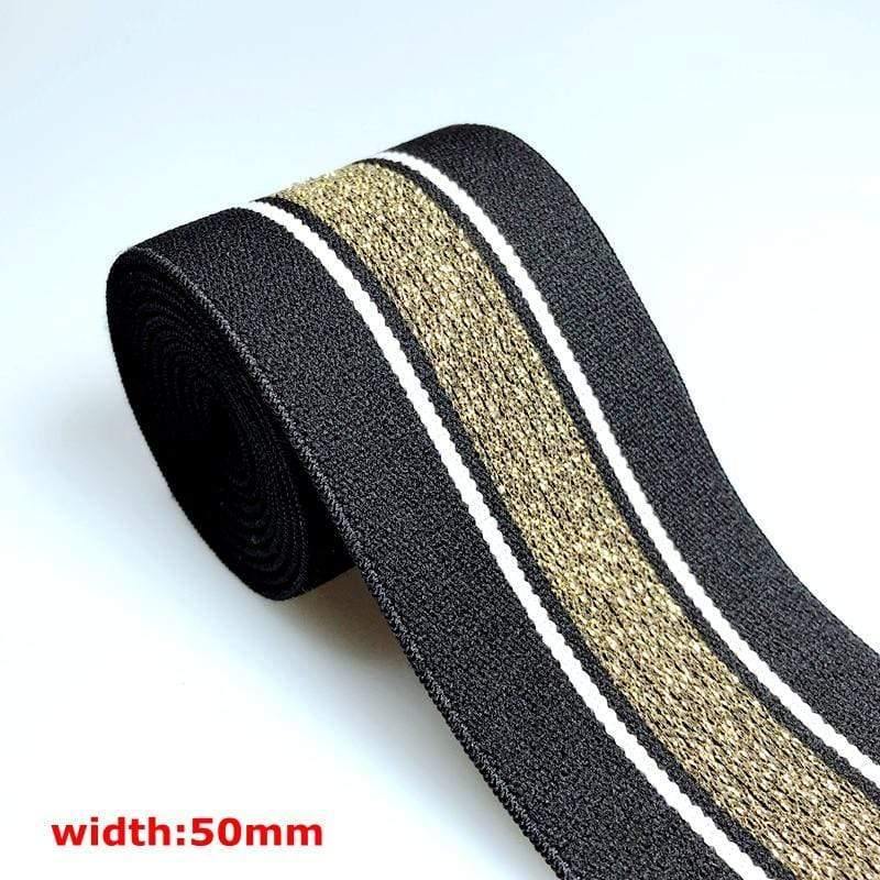 40MM/50MM 1 Meter Hot Stamping Nylon Elastic Bands DIY Webbing Clothing Bags Leggings Sewing Accessories