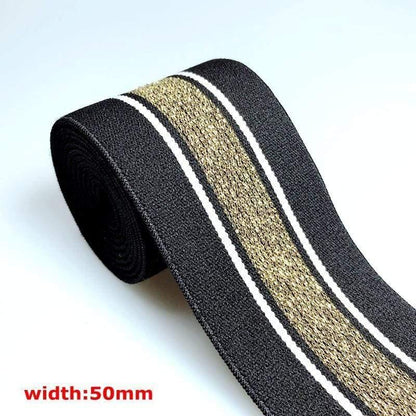 40MM/50MM 1 Meter Hot Stamping Nylon Elastic Bands DIY Webbing Clothing Bags Leggings Sewing Accessories