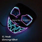 Neue Art Glow Party Maske LED Streifen Maske Festival Neuheit Beleuchtung Dekoration EL Draht Rave Maske + 3V Sprachsteuerung