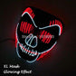 Neue Art Glow Party Maske LED Streifen Maske Festival Neuheit Beleuchtung Dekoration EL Draht Rave Maske + 3V Sprachsteuerung