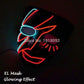 Neue Art Glow Party Maske LED Streifen Maske Festival Neuheit Beleuchtung Dekoration EL Draht Rave Maske + 3V Sprachsteuerung