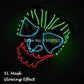 Neue Art Glow Party Maske LED Streifen Maske Festival Neuheit Beleuchtung Dekoration EL Draht Rave Maske + 3V Sprachsteuerung