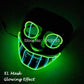 Neue Art Glow Party Maske LED Streifen Maske Festival Neuheit Beleuchtung Dekoration EL Draht Rave Maske + 3V Sprachsteuerung