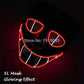 Neue Art Glow Party Maske LED Streifen Maske Festival Neuheit Beleuchtung Dekoration EL Draht Rave Maske + 3V Sprachsteuerung