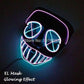 Neue Art Glow Party Maske LED Streifen Maske Festival Neuheit Beleuchtung Dekoration EL Draht Rave Maske + 3V Sprachsteuerung