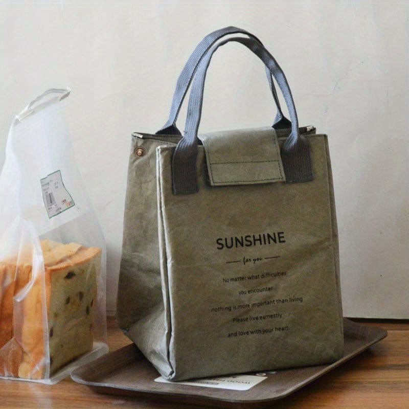 1 Stück Papier Bento Tasche Wasserdicht und Ölproof Isolier Tasche Lunchbox Tasche Handtasche Büromitarbeiter Lunchbox Tasche