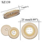 10 pieces 25 mm large matte round fashion resin buttons sewing accessories for coats suits decorative fancy button handmade 4 holes