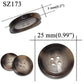 10 pieces 25 mm large matte round fashion resin buttons sewing accessories for coats suits decorative fancy button handmade 4 holes