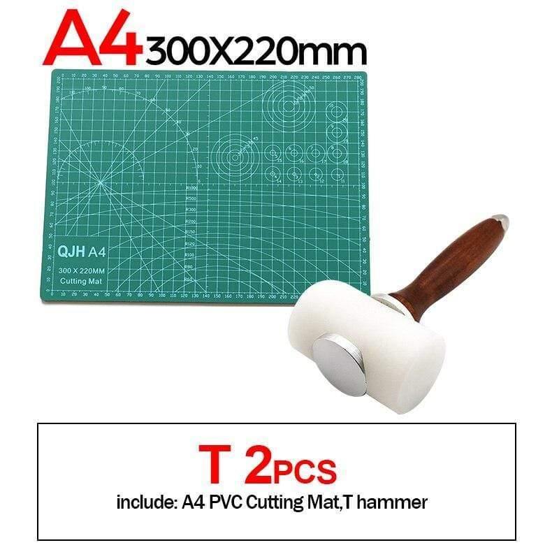 A1A2A3A4 PVC Cutting Mat DIY Leather Craft Tool Double-sided Self-healing Mat Pad Cutting Patchwork Sewing Tool Set