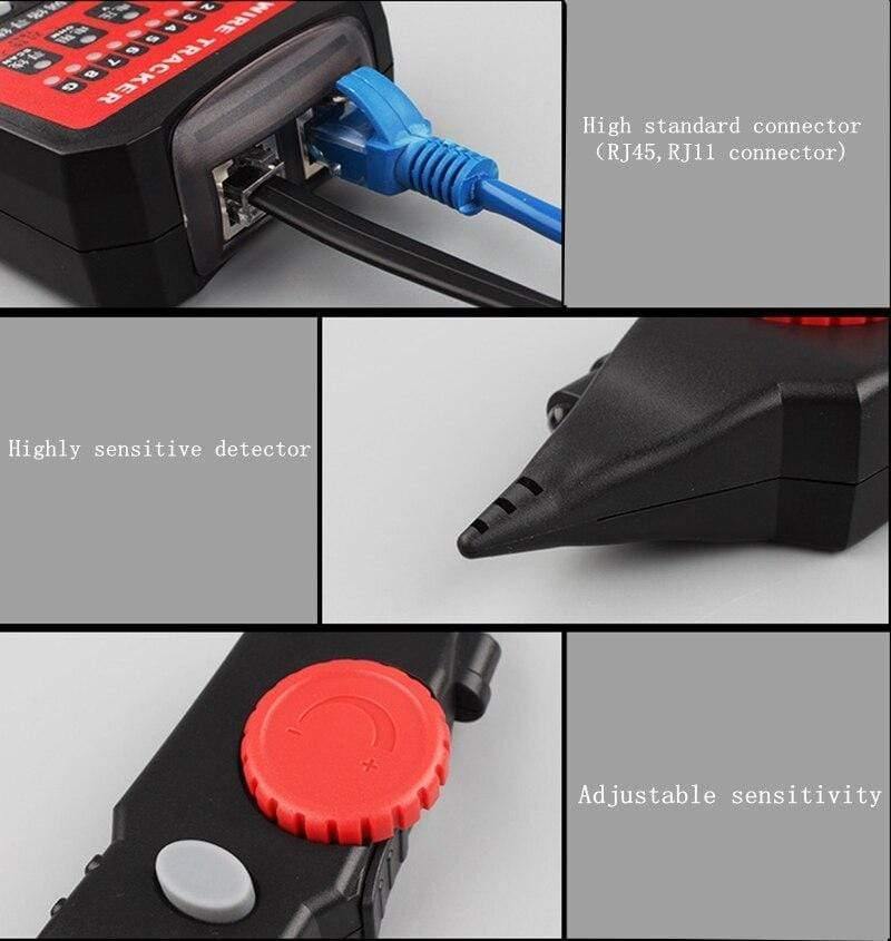 TA8866A RJ11 RJ45 8P 6P Telephone Cable Tracker Network Cable Tester Detector Line Finder