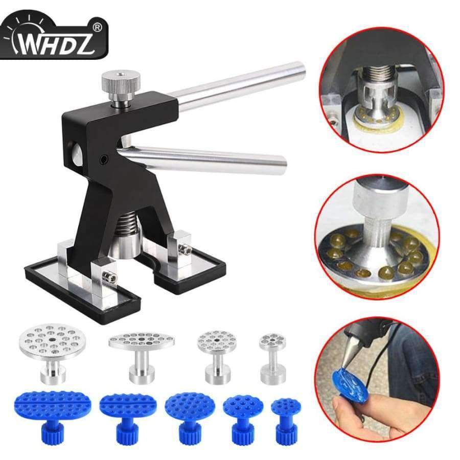 WHDZ Car Repair Dent Removal PDR Tools Glue Puller Hand Lifter with 9 Pieces Tabs PDR Tool Paintless Dent Repair PDR Dent Repair