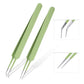 TOP quality stainless steel tweezers rainbow color straight bend ESD multifunction eyelash curlers for nail sewing DIY