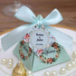 50 Stück Kostenloser Versand Pink/Lila/Tiffany Blau Florale Pyramidenehe Geschenke Süßigkeitenboxen Hochzeit Dusche Party Papier Geschenkbox