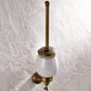 KEMAIDI Bathroom Accessories Antique Brass Towel Ring, Paper Holder, Toilet Brush, Bath Shelf, Soap Dish, Makeup Mirror