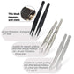 TOP quality stainless steel tweezers rainbow color straight bend ESD multifunction eyelash curlers for nail sewing DIY