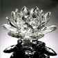 85mm Kristall Lotus Kunsthandwerk Glasblumen Miniaturen Briefbeschwerer Tischornamente Geschenk Heimdekoration Zubehör