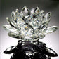 85mm Kristall Lotus Kunsthandwerk Glasblumen Miniaturen Briefbeschwerer Tischornamente Geschenk Heimdekoration Zubehör