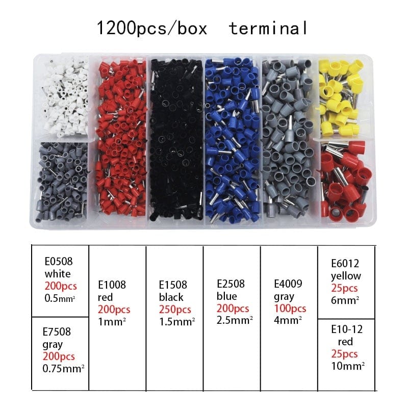 Tubular Terminal Crimping Tool Mini Electrician Pliers Hand Tools HSC8 6-4 0.06-10mm2 28-7AWG High Precision Pliers Set