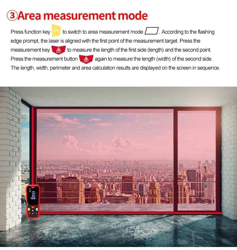 UNI-T Handheld Laser Distance Meter 40M 50M 60M 80M Laser Tape Construction Measuring Device Electronic Ruler