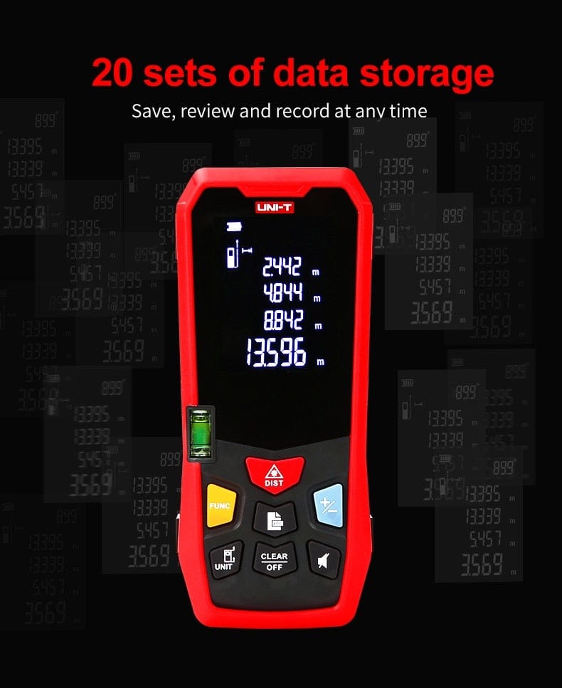 UNI-T Handheld Laser Distance Meter 40M 50M 60M 80M Laser Tape Construction Measuring Device Electronic Ruler