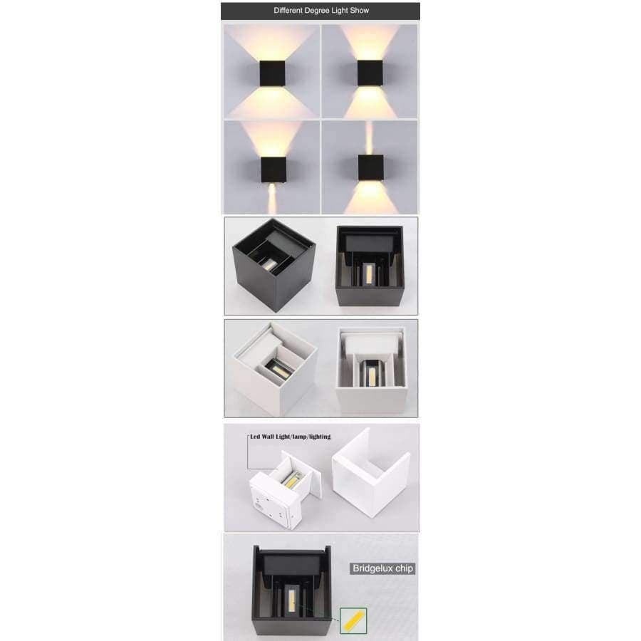 Aufwärts und Abwärts LED Veranda Licht Wasserdicht IP65 Wandlampen LED Außenbeleuchtung Weiß Schwarz Moderne Wandleuchte Wandbefestigungen Lampe