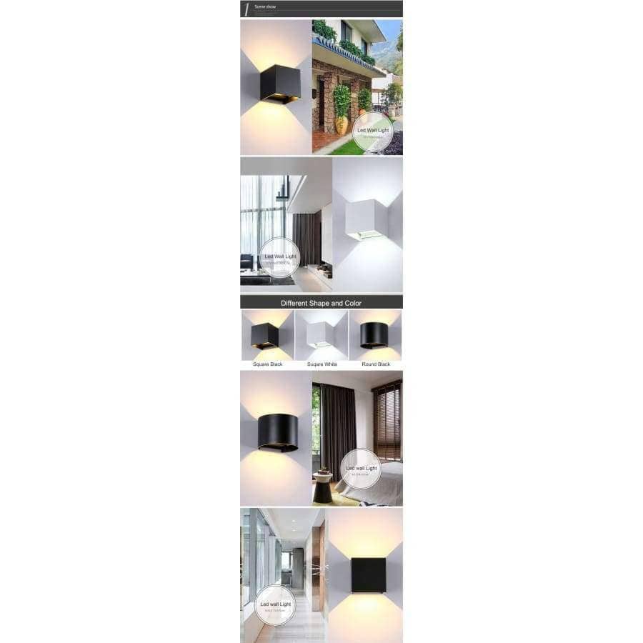 Aufwärts und Abwärts LED Veranda Licht Wasserdicht IP65 Wandlampen LED Außenbeleuchtung Weiß Schwarz Moderne Wandleuchte Wandbefestigungen Lampe