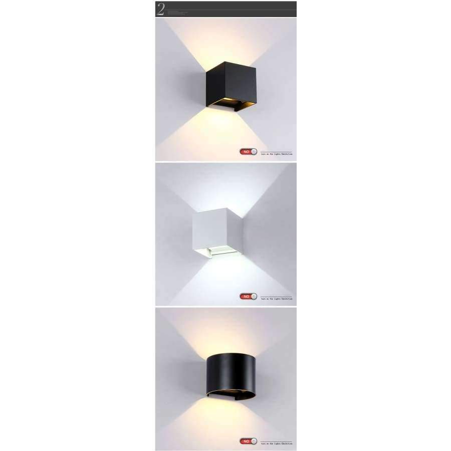 Aufwärts und Abwärts LED Veranda Licht Wasserdicht IP65 Wandlampen LED Außenbeleuchtung Weiß Schwarz Moderne Wandleuchte Wandbefestigungen Lampe
