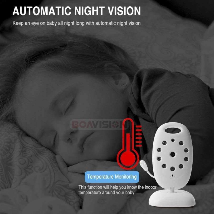 VB601 2.4Ghz Video Babyphone Drahtlos 2.0 Zoll LCD Bildschirm 2-Wege-Gespräch IR Nachtsicht Temperatur Sicherheitskamera 8 Wiegenlieder