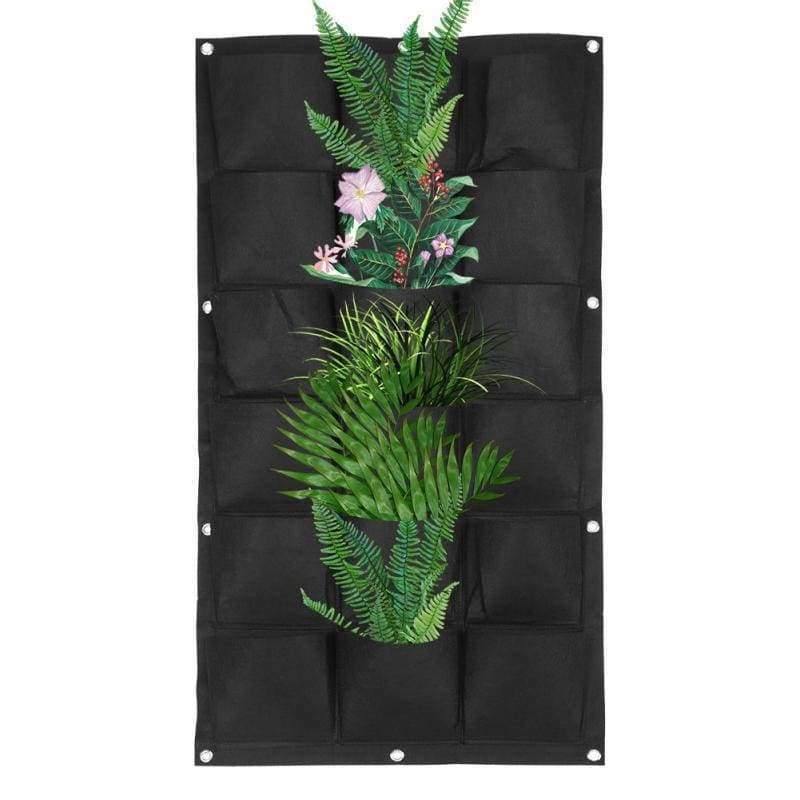 Gemüse Pflanzen Wandhängendes Garten Vertikales Gärtnern 7/12/15/18 Taschen Schwarzes Filzgewebe Wachstumsbeutel Töpfe Gartenzubehör