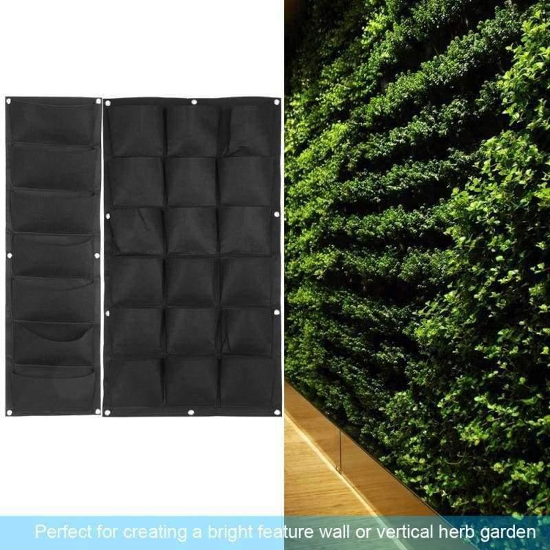 Gemüse Pflanzen Wandhängendes Garten Vertikales Gärtnern 7/12/15/18 Taschen Schwarzes Filzgewebe Wachstumsbeutel Töpfe Gartenzubehör